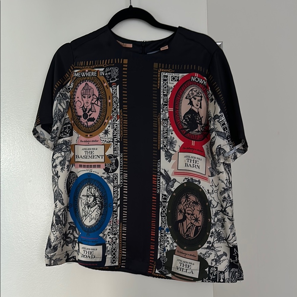 Scotch & Soda Black and White Short Sleeve Tee